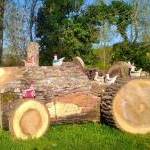 Chasse aux oeufs de Pâques à la ferme